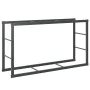Leñero de acero negro 110x30x61 cm von , Brennholztaschen und -halter - Ref: Foro24-4018466, Preis: 31,54 €, Rabatt: %
