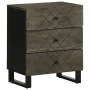 Mesilla de noche negra 50x33x62 cm madera maciza mango von , Nachttische - Ref: Foro24-4017693, Preis: 99,75 €, Rabatt: %