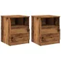 Mesitas de noche 2 uds madera ingeniería envejecida 40x40x50 cm von , Nachttische - Ref: Foro24-856499, Preis: 77,03 €, Rabat...