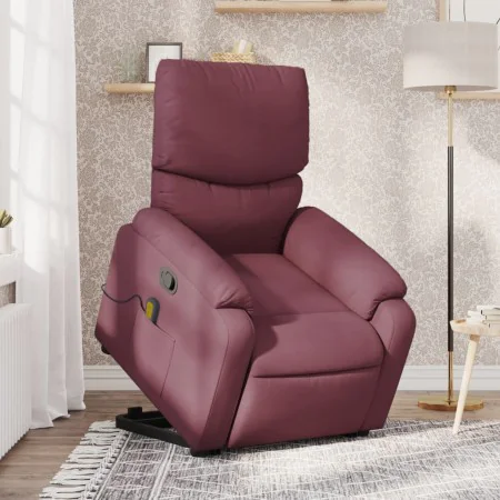 Sillón reclinable de masaje elevable tela morado de , Sillones - Ref: Foro24-3204843, Precio: 280,07 €, Descuento: %