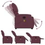 Sillón reclinable de masaje elevable tela morado de , Sillones - Ref: Foro24-3204843, Precio: 280,07 €, Descuento: %