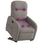 Sillón reclinable de masaje elevable tela gris taupé by , Armchairs - Ref: Foro24-3302989, Price: 297,45 €, Discount: %