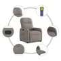 Sillón reclinable de masaje elevable tela gris taupé by , Armchairs - Ref: Foro24-3302989, Price: 297,45 €, Discount: %