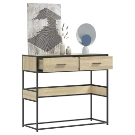 Mesa consola de madera de ingeniería roble Sonoma 90x35x80 cm by , Side tables - Ref: Foro24-849175, Price: 84,03 €, Discount: %