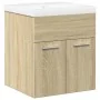 Set de muebles de baño 2 pzas madera contrachapada roble Sonoma von , Badezimmermöbel - Ref: Foro24-3324982, Preis: 118,11 €,...