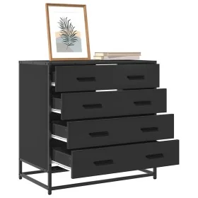 Cajonera de madera contrachapada negro 70x41x70 cm by , Drawers - Ref: Foro24-849079, Price: 120,21 €, Discount: %