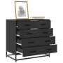 Cajonera de madera contrachapada negro 70x41x70 cm de , Cajoneras - Ref: Foro24-849079, Precio: 120,30 €, Descuento: %