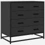 Cajonera de madera contrachapada negro 70x41x70 cm de , Cajoneras - Ref: Foro24-849079, Precio: 120,30 €, Descuento: %
