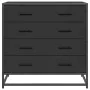 Cajonera de madera contrachapada negro 70x41x70 cm de , Cajoneras - Ref: Foro24-849079, Precio: 120,30 €, Descuento: %