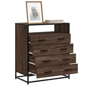 Cómoda de madera contrachapada roble marrón 70x41x83,5 cm by , Drawers - Ref: Foro24-849093, Price: 112,35 €, Discount: %