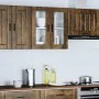 Armario de pared para cocina puerta cristal Porto roble ahumado by , Kitchen cabinets - Ref: Foro24-854152, Price: 64,69 €, D...