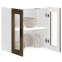 Armario de pared para cocina puerta cristal Porto roble ahumado by , Kitchen cabinets - Ref: Foro24-854152, Price: 64,69 €, D...