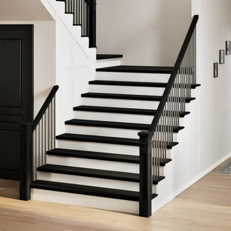 Peldaños de escalera 2 uds madera maciza roble marrón oscuro de , Alfombrillas para escalones - Ref: Foro24-3283801, Precio: ...