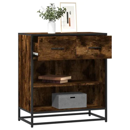 Aparador madera ingeniería roble ahumado 68x35x76 cm by , Sideboards - Ref: Foro24-848986, Price: 81,41 €, Discount: %