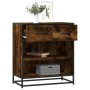 Aparador madera ingeniería roble ahumado 68x35x76 cm by , Sideboards - Ref: Foro24-848986, Price: 81,41 €, Discount: %