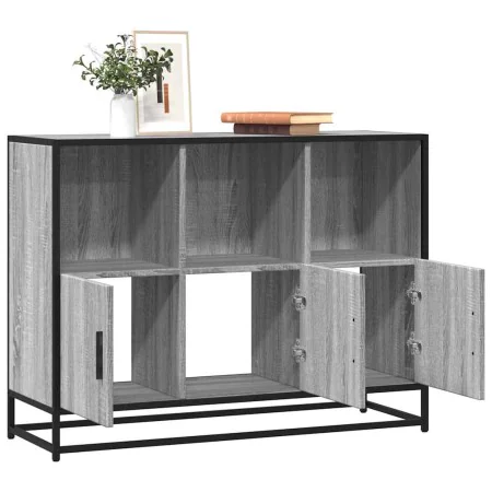 Aparador de madera de ingeniería gris sonoma 100x35x76 cm by , Sideboards - Ref: Foro24-849032, Price: 112,30 €, Discount: %