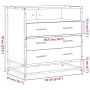 Cajonera de madera contrachapada color roble sonoma 70x41x70 cm by , Drawers - Ref: Foro24-849085, Price: 116,34 €, Discount: %