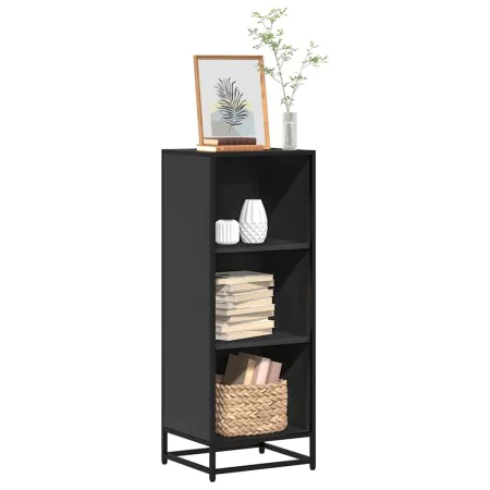 Estantería madera ingeniería negra 40x35x107,5 cm de , Librerías y estanterías - Ref: Foro24-849109, Precio: 69,93 €, Descuen...