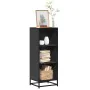 Estantería madera ingeniería negra 40x35x107,5 cm de , Librerías y estanterías - Ref: Foro24-849109, Precio: 69,93 €, Descuen...