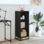 Estantería madera ingeniería negra 40x35x107,5 cm de , Librerías y estanterías - Ref: Foro24-849109, Precio: 69,93 €, Descuen...