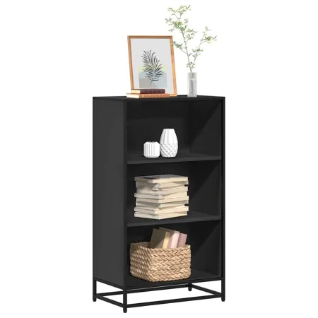 Estantería madera ingeniería negra 60x35x107,5 cm de , Librerías y estanterías - Ref: Foro24-849114, Precio: 85,55 €, Descuen...