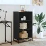 Estantería madera ingeniería negra 60x35x107,5 cm de , Librerías y estanterías - Ref: Foro24-849114, Precio: 85,55 €, Descuen...