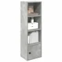 Estantería de madera de ingeniería gris hormigón 31x24x102 cm de , Librerías y estanterías - Ref: Foro24-860340, Precio: 47,7...