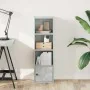 Estantería de madera de ingeniería gris hormigón 31x24x102 cm de , Librerías y estanterías - Ref: Foro24-860340, Precio: 47,7...