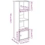 Estantería de madera de ingeniería gris hormigón 31x24x102 cm de , Librerías y estanterías - Ref: Foro24-860340, Precio: 47,7...
