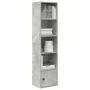 Estantería de madera de ingeniería gris hormigón 31x24x127 cm de , Librerías y estanterías - Ref: Foro24-860349, Precio: 54,1...