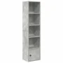 Estantería de madera de ingeniería gris hormigón 31x24x127 cm de , Librerías y estanterías - Ref: Foro24-860349, Precio: 54,1...