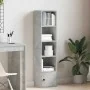 Estantería de madera de ingeniería gris hormigón 31x24x127 cm de , Librerías y estanterías - Ref: Foro24-860349, Precio: 54,1...