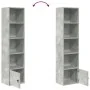 Estantería de madera de ingeniería gris hormigón 31x24x127 cm de , Librerías y estanterías - Ref: Foro24-860349, Precio: 54,1...