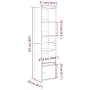 Estantería de madera de ingeniería gris hormigón 31x24x127 cm de , Librerías y estanterías - Ref: Foro24-860349, Precio: 54,1...