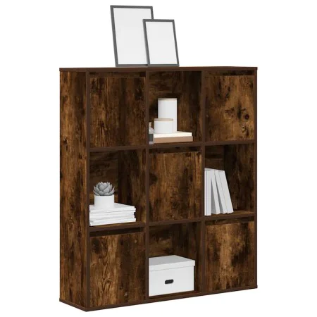 Estantería madera de ingeniería roble ahumado 89x24x101,5 cm de , Librerías y estanterías - Ref: Foro24-860404, Precio: 92,11...