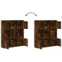 Estantería madera de ingeniería roble ahumado 89x24x101,5 cm de , Librerías y estanterías - Ref: Foro24-860404, Precio: 92,11...