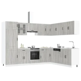 Mueble cocina Kalmar sonoma gris 14 pzas madera contrachapada de , Armarios de cocina - Ref: Foro24-3314977, Precio: 1,00 €, ...