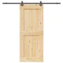 Puerta corredera con herrajes madera maciza de pino 95x210 cm de , Puertas - Ref: Foro24-3332734, Precio: 211,07 €, Descuento: %