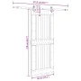 Puerta corredera con herrajes madera maciza de pino 95x210 cm de , Puertas - Ref: Foro24-3332734, Precio: 211,07 €, Descuento: %