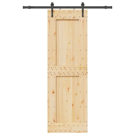 Puerta corredera con herrajes madera maciza de pino 70x210 cm de , Puertas - Ref: Foro24-3332736, Precio: 174,42 €, Descuento: %