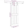 Puerta corredera con herrajes madera maciza de pino 80x210 cm de , Puertas - Ref: Foro24-3332743, Precio: 211,99 €, Descuento: %