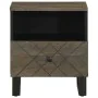 Mesitas de noche 2 uds madera maciza de mango negro 40x33x46 cm by , Nightstands - Ref: Foro24-4017691, Price: 110,74 €, Disc...