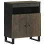 Aparador negro 60x33x75 cm madera maciza mango by , CD and DVD storage - Ref: Foro24-4017709, Price: 91,75 €, Discount: %