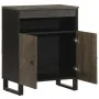 Aparador negro 60x33x75 cm madera maciza mango by , CD and DVD storage - Ref: Foro24-4017709, Price: 91,75 €, Discount: %