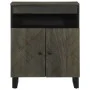 Aparador negro 60x33x75 cm madera maciza mango by , CD and DVD storage - Ref: Foro24-4017709, Price: 91,75 €, Discount: %