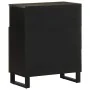 Aparador negro 60x33x75 cm madera maciza mango by , CD and DVD storage - Ref: Foro24-4017709, Price: 91,75 €, Discount: %