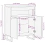 Aparador negro 60x33x75 cm madera maciza mango by , CD and DVD storage - Ref: Foro24-4017709, Price: 91,75 €, Discount: %