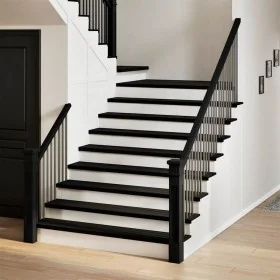 Peldaños de escalera 12 uds madera maciza roble marrón oscuro by , Stair mats - Ref: Foro24-3283041, Price: 420,62 €, Discoun...