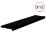 Peldaños de escalera 12 uds madera maciza roble marrón oscuro by , Stair mats - Ref: Foro24-3283041, Price: 420,62 €, Discoun...