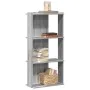 Librería 3 estantes madera ingeniería gris Sonoma 60x30x120 cm de , Librerías y estanterías - Ref: Foro24-860270, Precio: 61,...